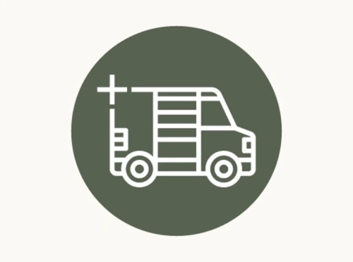 upfit shuttle bus with a plus sign icon